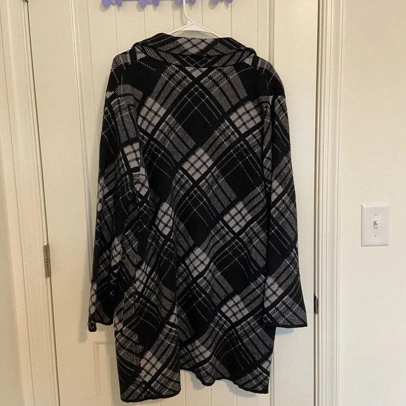 NWT | Oliver O women’s twill plaid patterned open front jacket — XL - Picture 7 of 7
